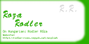 roza rodler business card